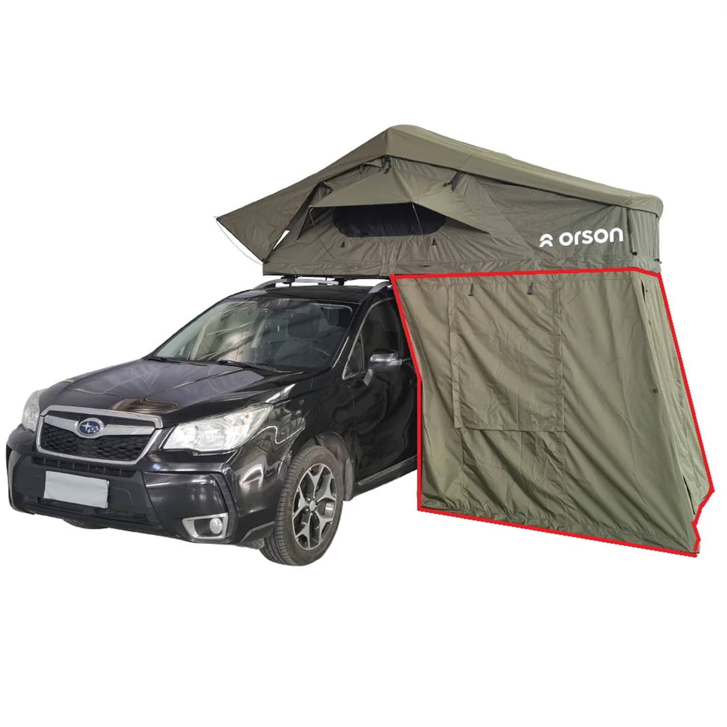 Orson K2 Roof Tent with Annex and K2 2.5m Vehicle Side Awning Combo - Image 3