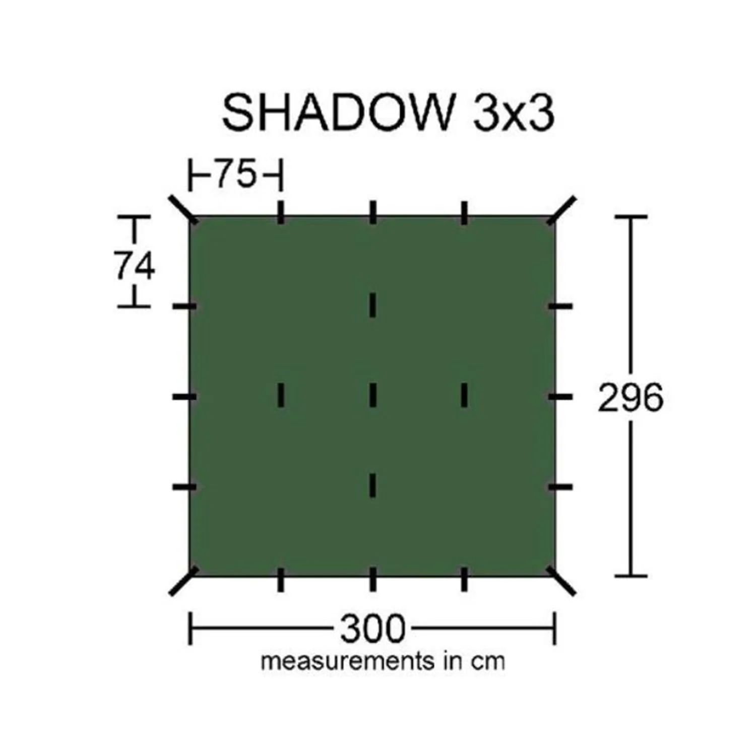 Orson Shadow Tarp - 3x3m, 950g - Image 10