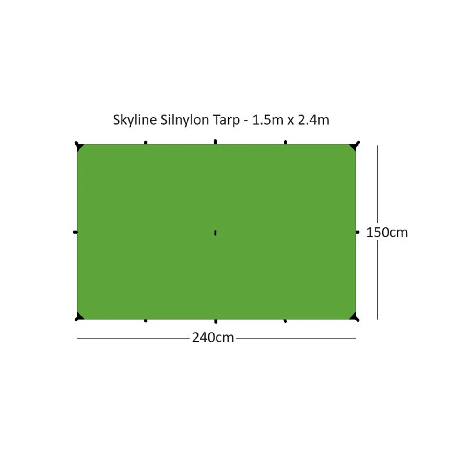 Orson Skyline Solo Ultralight Tarp 1.5x2.4 - 20D Ripstop Silnylon, 240g - Image 5