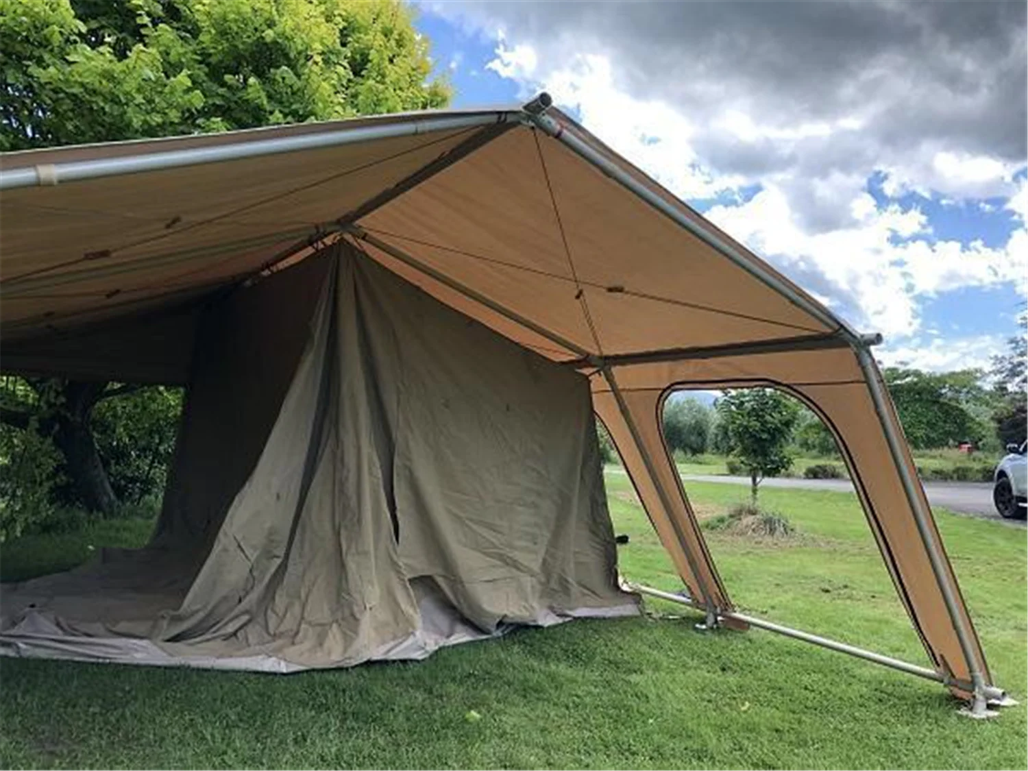 The Bach - 6x6m Glamping Tent, PVC Roof, Canvas Tent, Heavy Duty Aluminium Frame, 210+kg - Image 5
