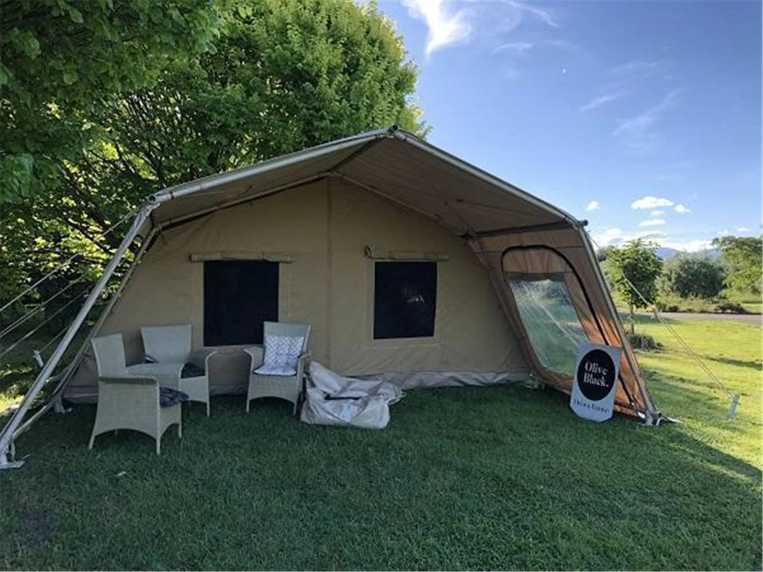 The Bach - 6x6m Glamping Tent, PVC Roof, Canvas Tent, Heavy Duty Aluminium Frame, 210+kg - Image 8